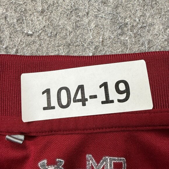 South Carolina Gamecocks Under Armour Polo Shirt Men M Red Loose Performance - Picture 13 of 13